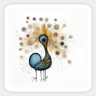Elegance Unfurled: Peacock Sticker